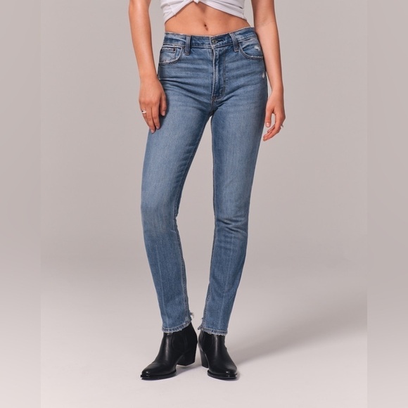 Abercrombie & Fitch High Rise Skinny Jeans size 29/8R - Picture 1 of 15